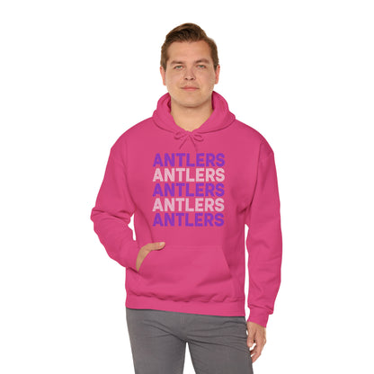 Adult Antlers on Repeat Unisex Hooded Sweatshirt