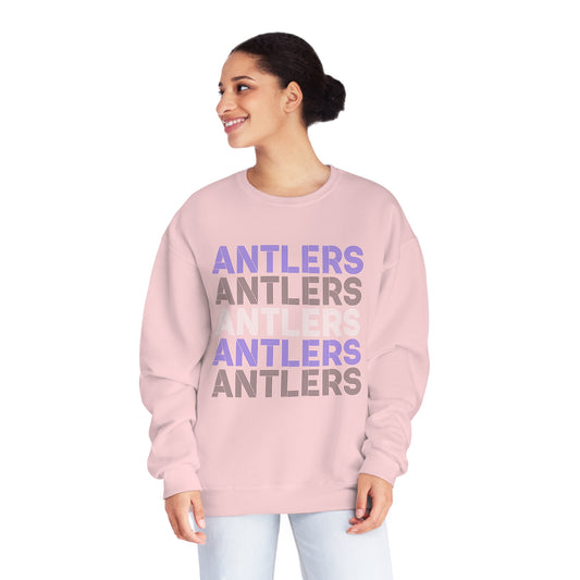 Adult Antlers on Repeat Unisex Crewneck Sweatshirt