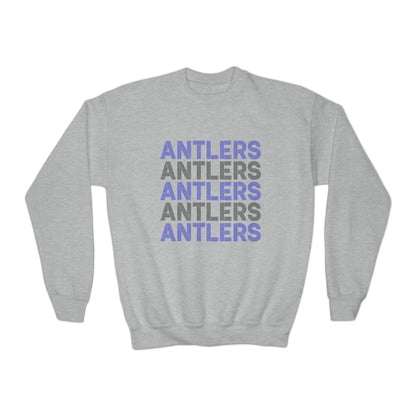 Antlers on Repeat Youth Crewneck Sweatshirt