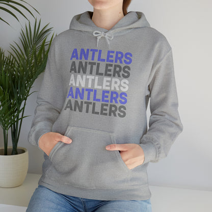 Adult Antlers on Repeat Unisex Hooded Sweatshirt