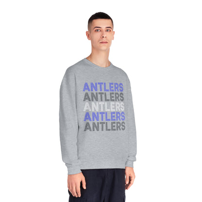 Adult Antlers on Repeat Unisex Crewneck Sweatshirt