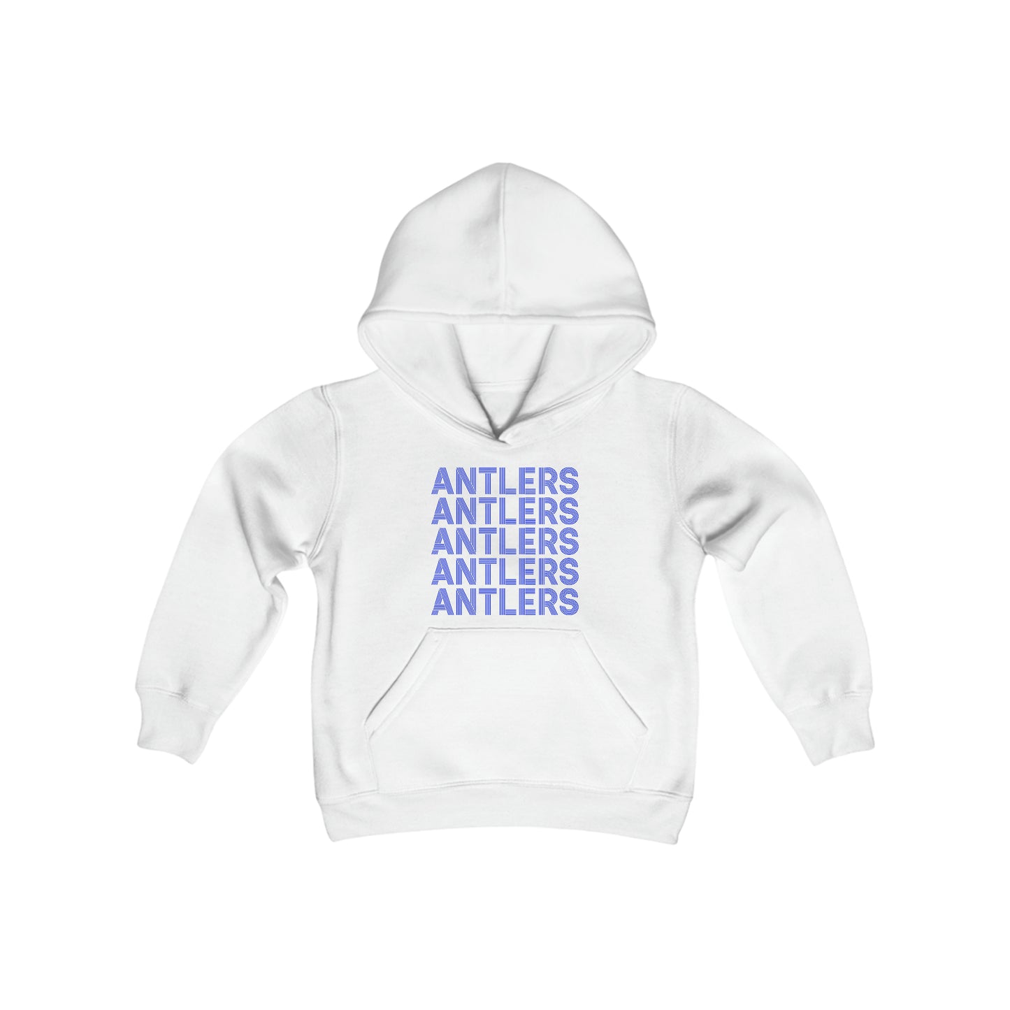 Youth Antlers on Repeat Hooded Sweatshirt