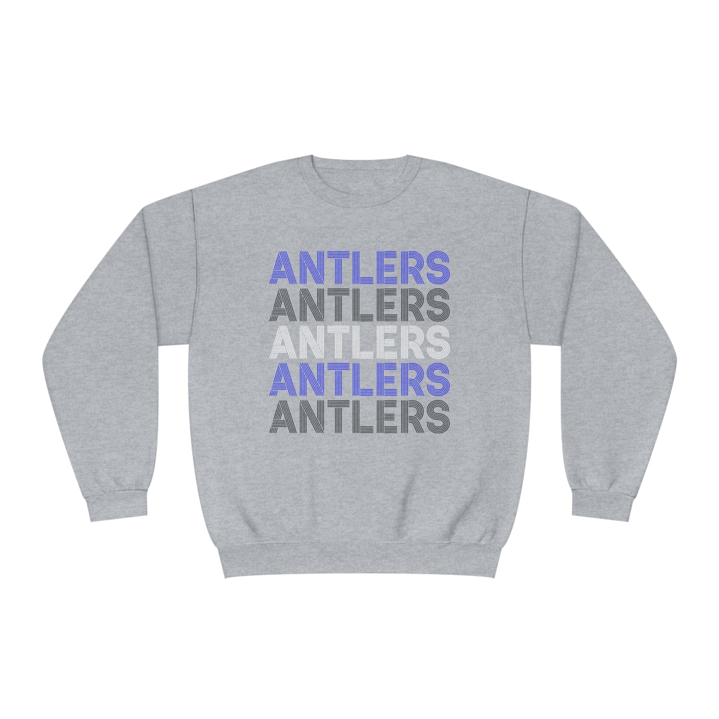 Adult Antlers on Repeat Unisex Crewneck Sweatshirt