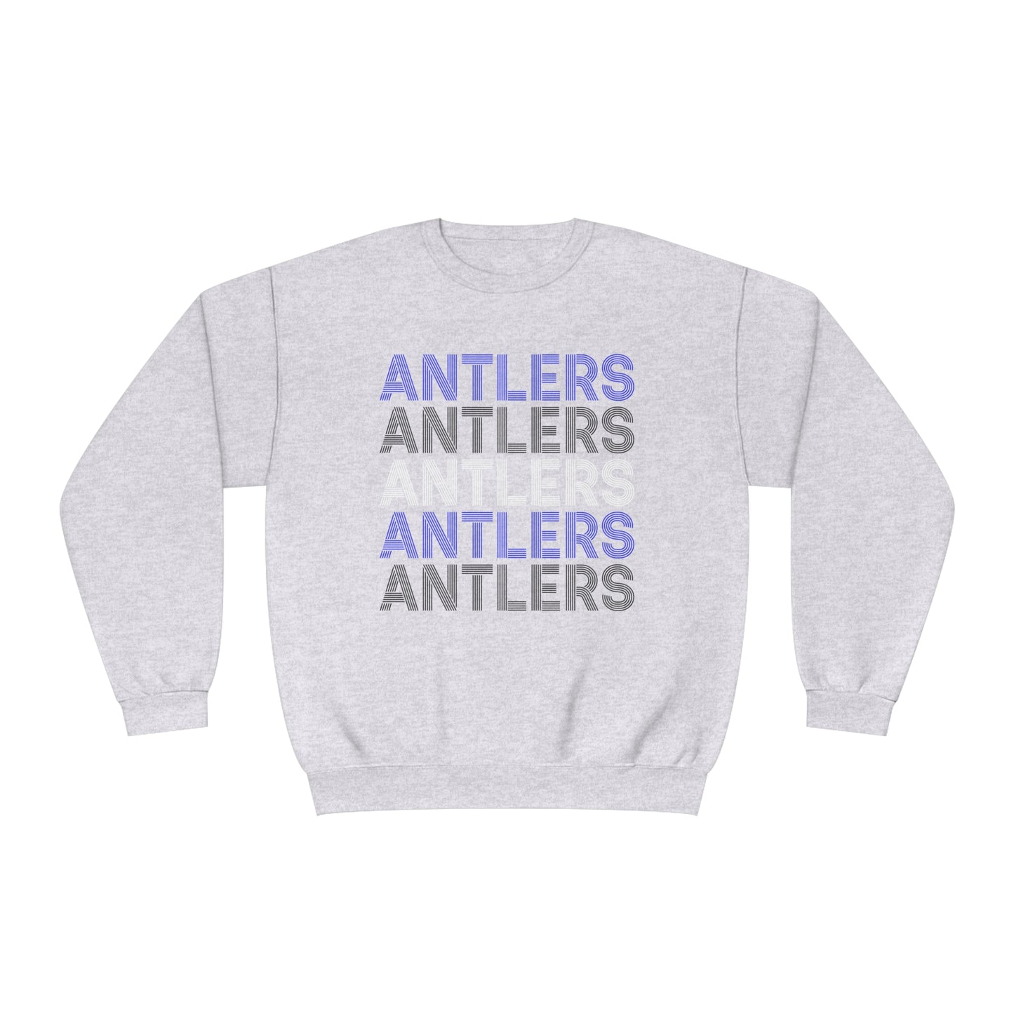 Adult Antlers on Repeat Unisex Crewneck Sweatshirt