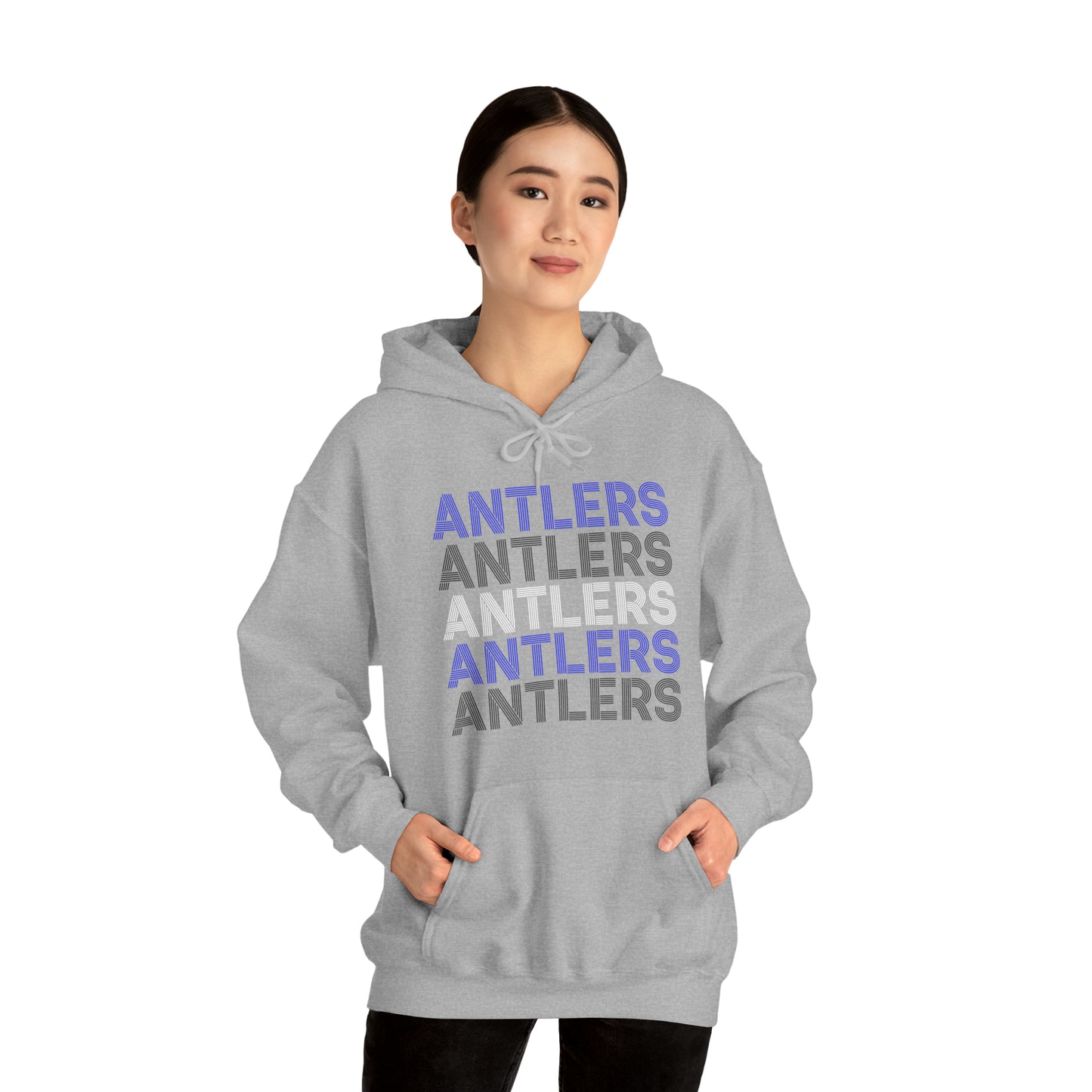 Adult Antlers on Repeat Unisex Hooded Sweatshirt