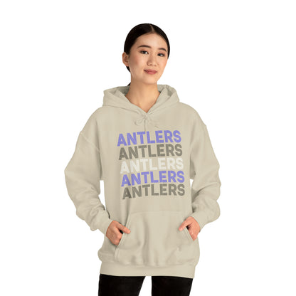 Adult Antlers on Repeat Unisex Hooded Sweatshirt