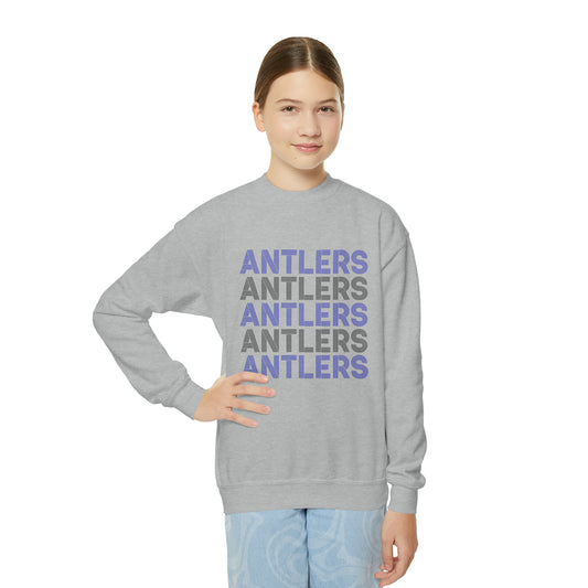 Antlers on Repeat Youth Crewneck Sweatshirt