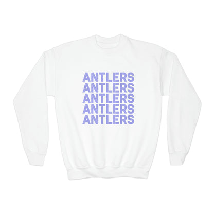 Antlers on Repeat Youth Crewneck Sweatshirt