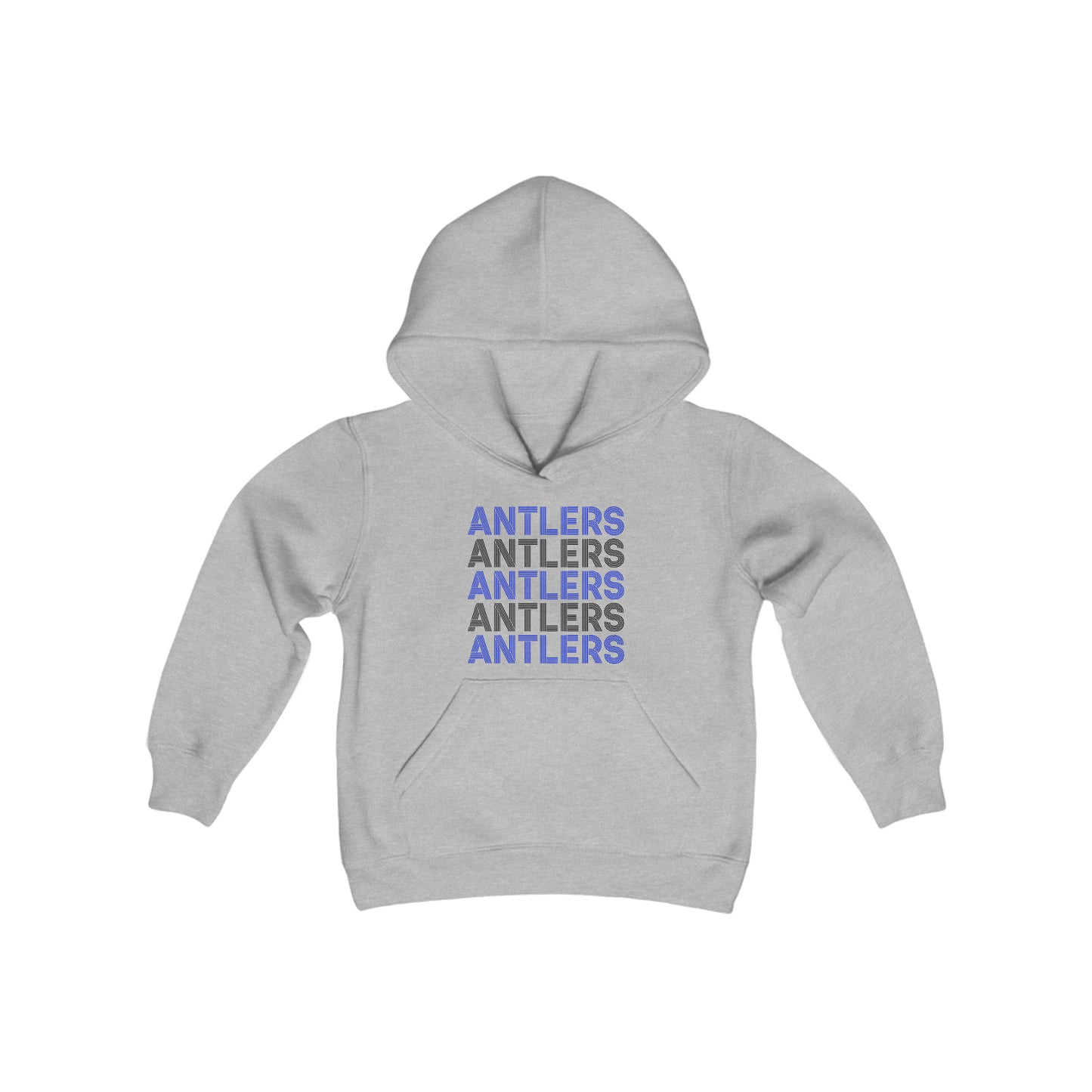 Youth Antlers on Repeat Hooded Sweatshirt