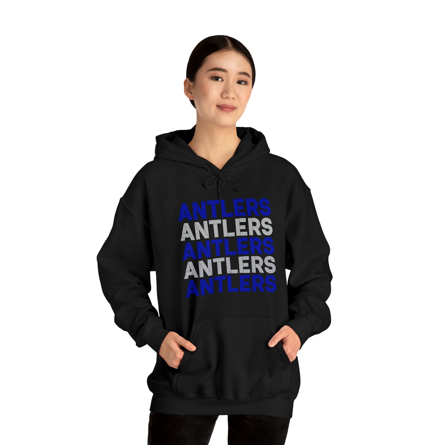 Adult Antlers on Repeat Unisex Hooded Sweatshirt