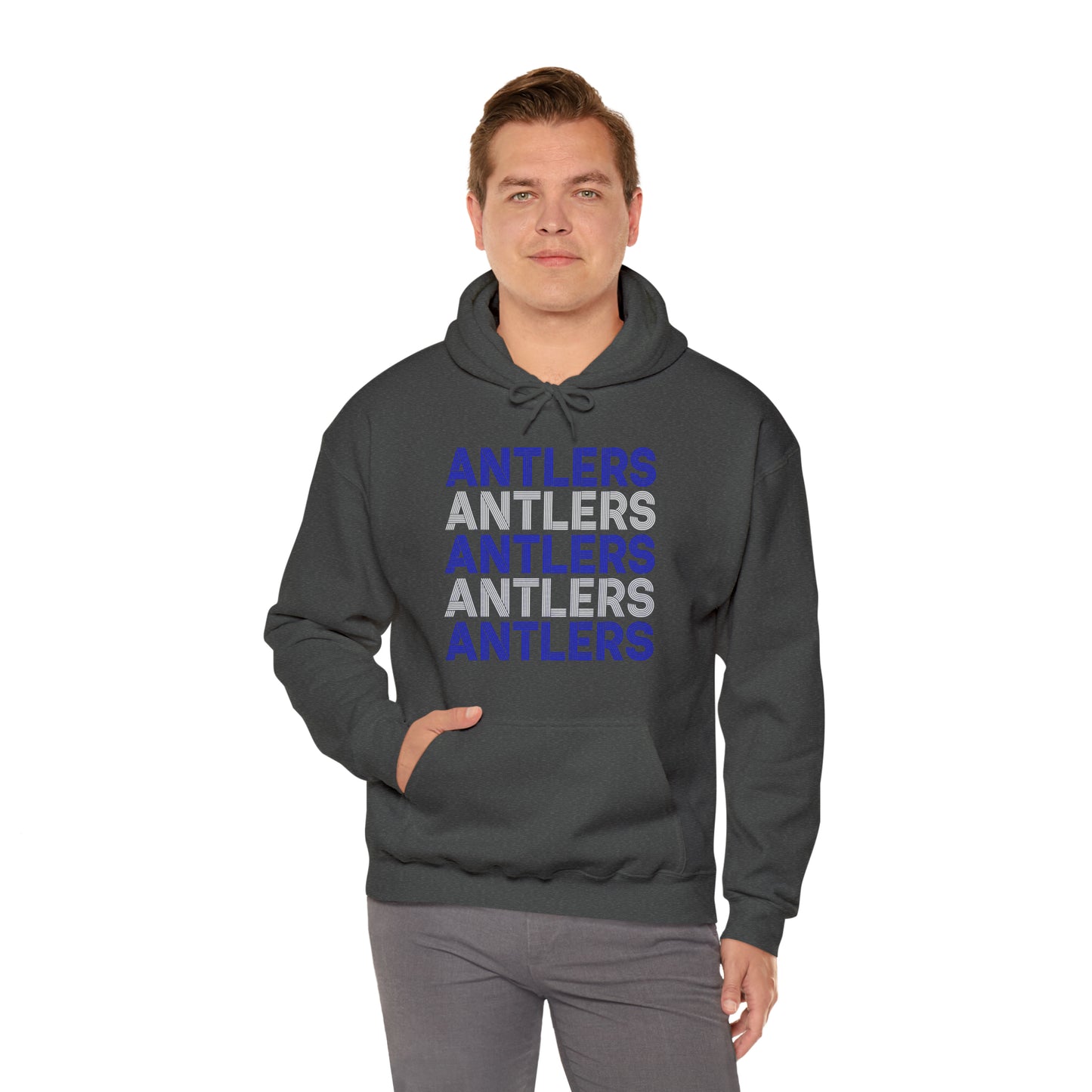 Adult Antlers on Repeat Unisex Hooded Sweatshirt