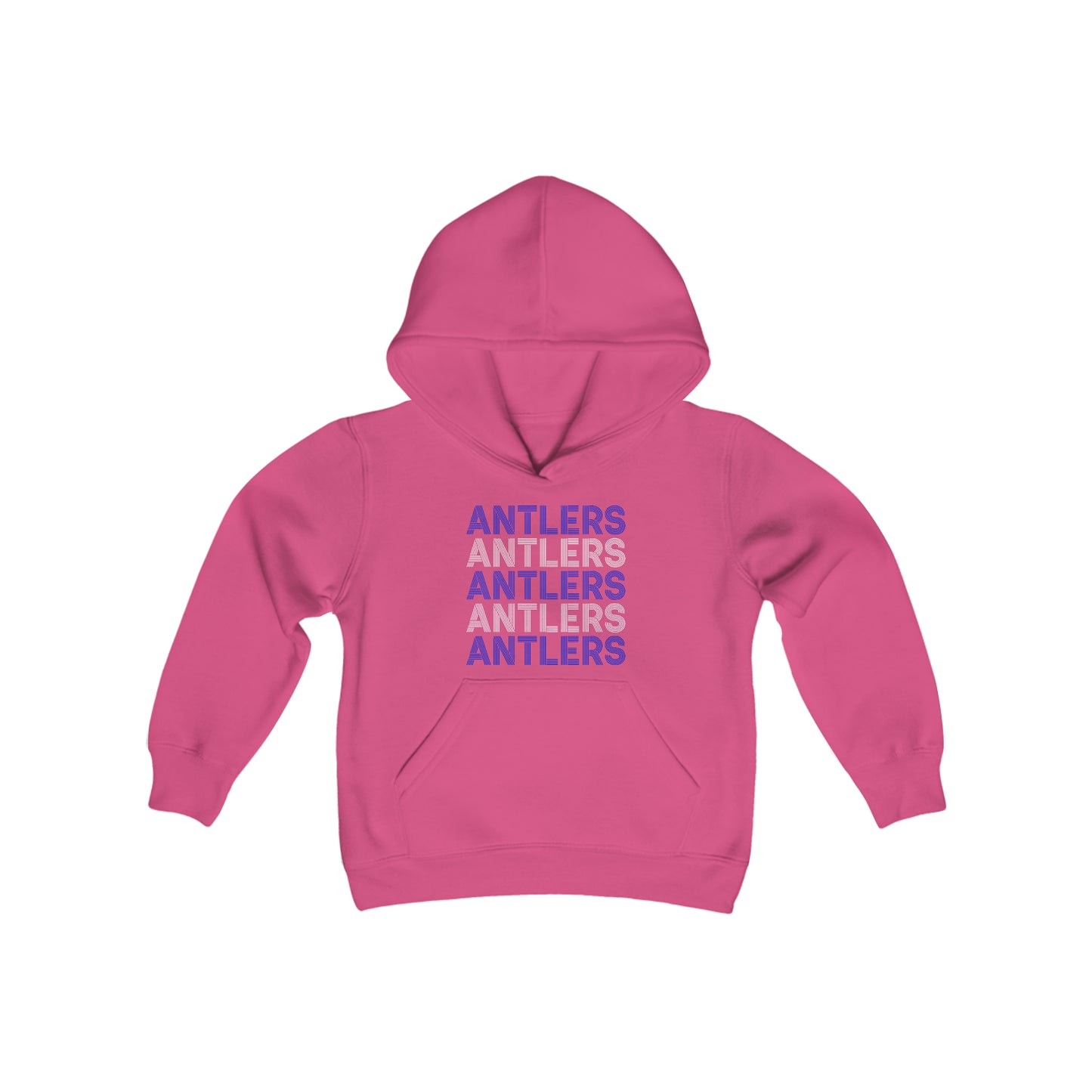 Youth Antlers on Repeat Hooded Sweatshirt