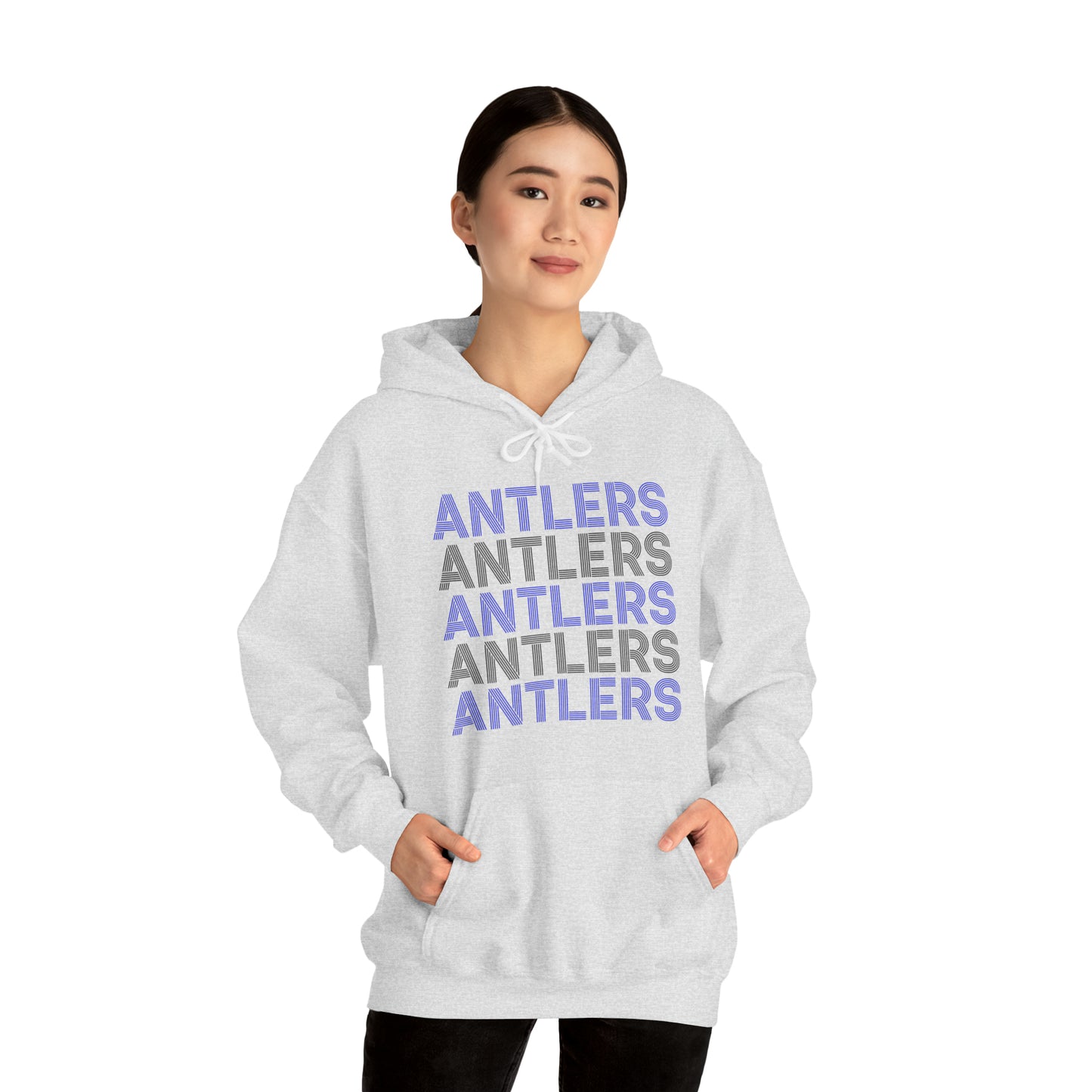 Adult Antlers on Repeat Unisex Hooded Sweatshirt