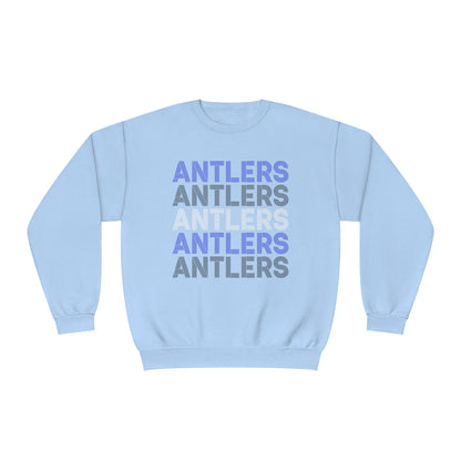 Adult Antlers on Repeat Unisex Crewneck Sweatshirt