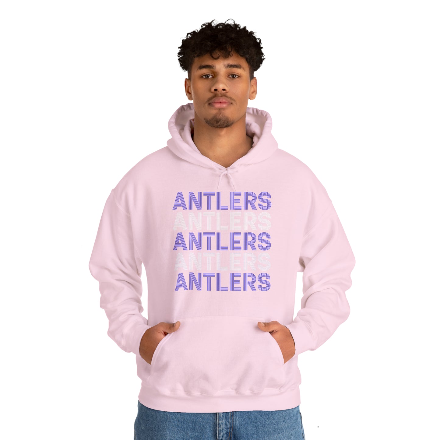 Adult Antlers on Repeat Unisex Hooded Sweatshirt