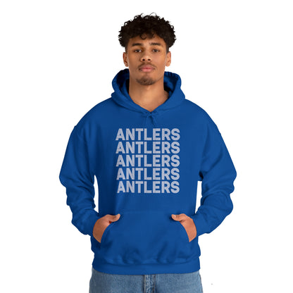 Adult Antlers on Repeat Unisex Hooded Sweatshirt