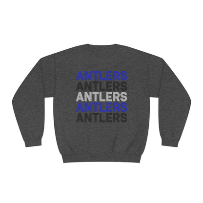 Adult Antlers on Repeat Unisex Crewneck Sweatshirt