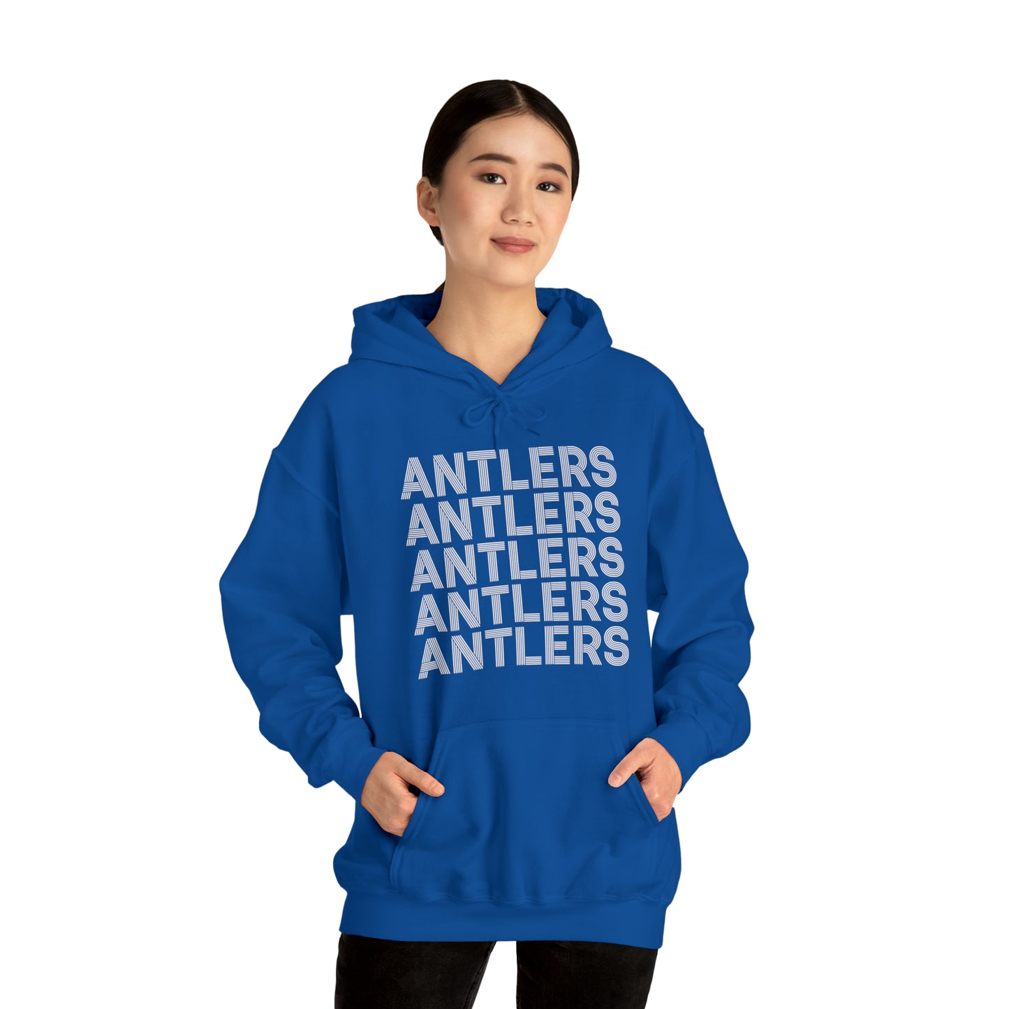 Adult Antlers on Repeat Unisex Hooded Sweatshirt