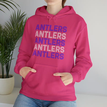 Adult Antlers on Repeat Unisex Hooded Sweatshirt