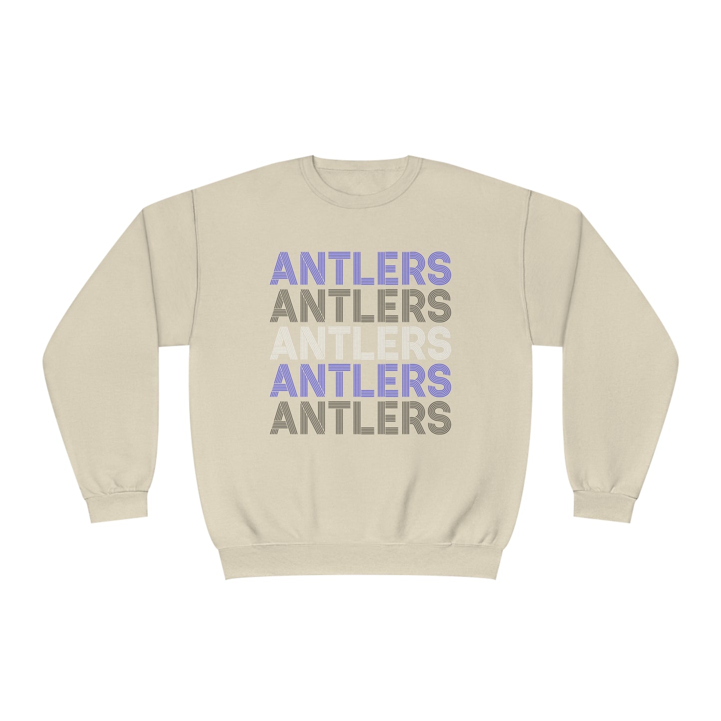 Adult Antlers on Repeat Unisex Crewneck Sweatshirt